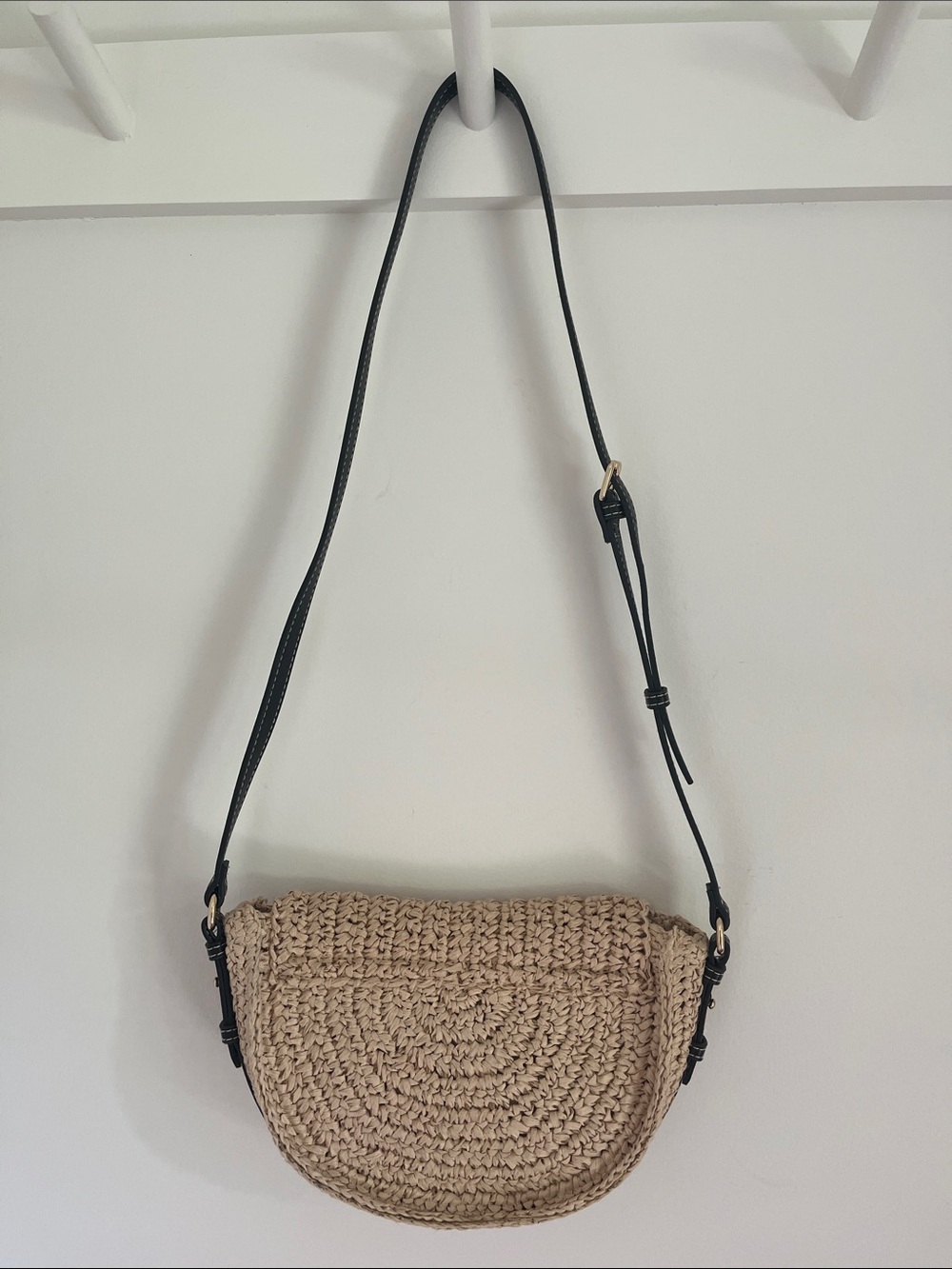 Woven straw/raffia Zara crossbody bag - Picture 3 of 5
